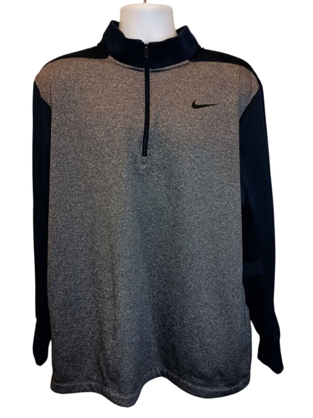 Nike Dri-fit 1/4 Zip Sweatshirt Blue/Gray Men's Sz.XXL